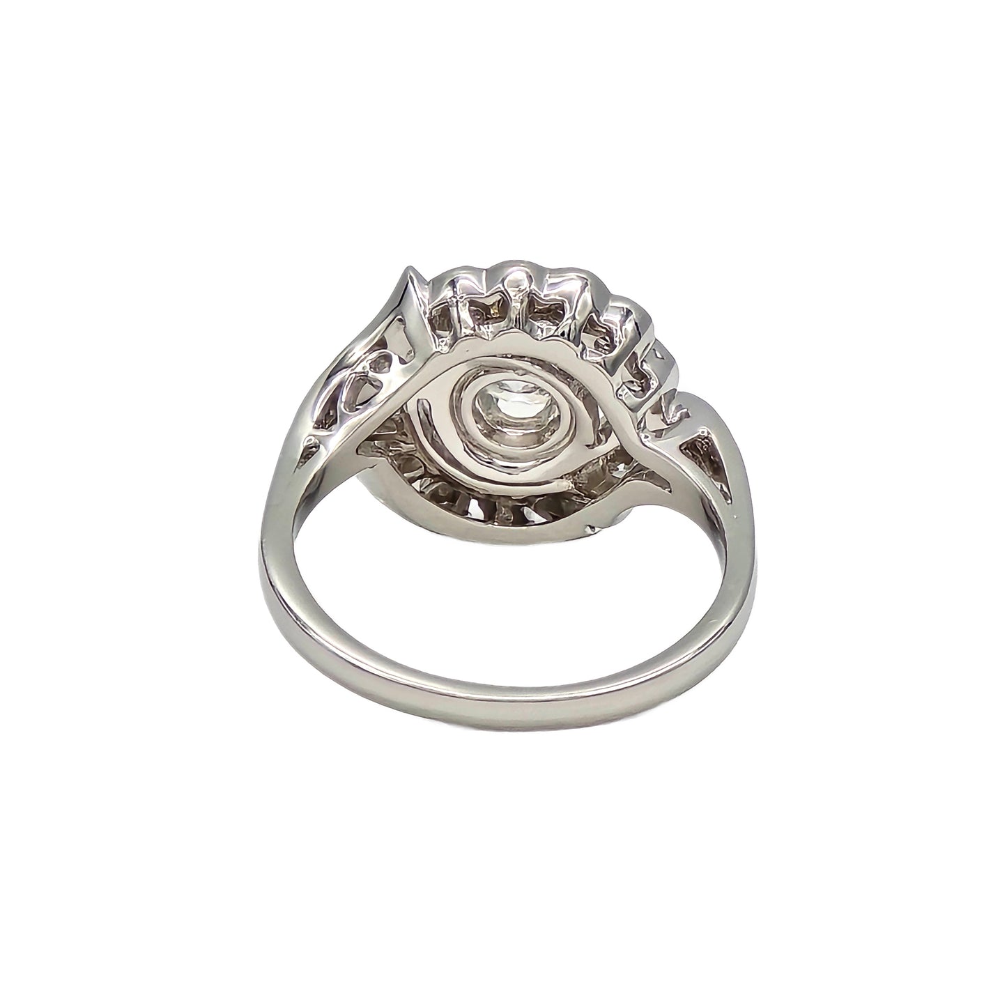 Retro Diamond Ring by Whitehouse Brothers in Platinum