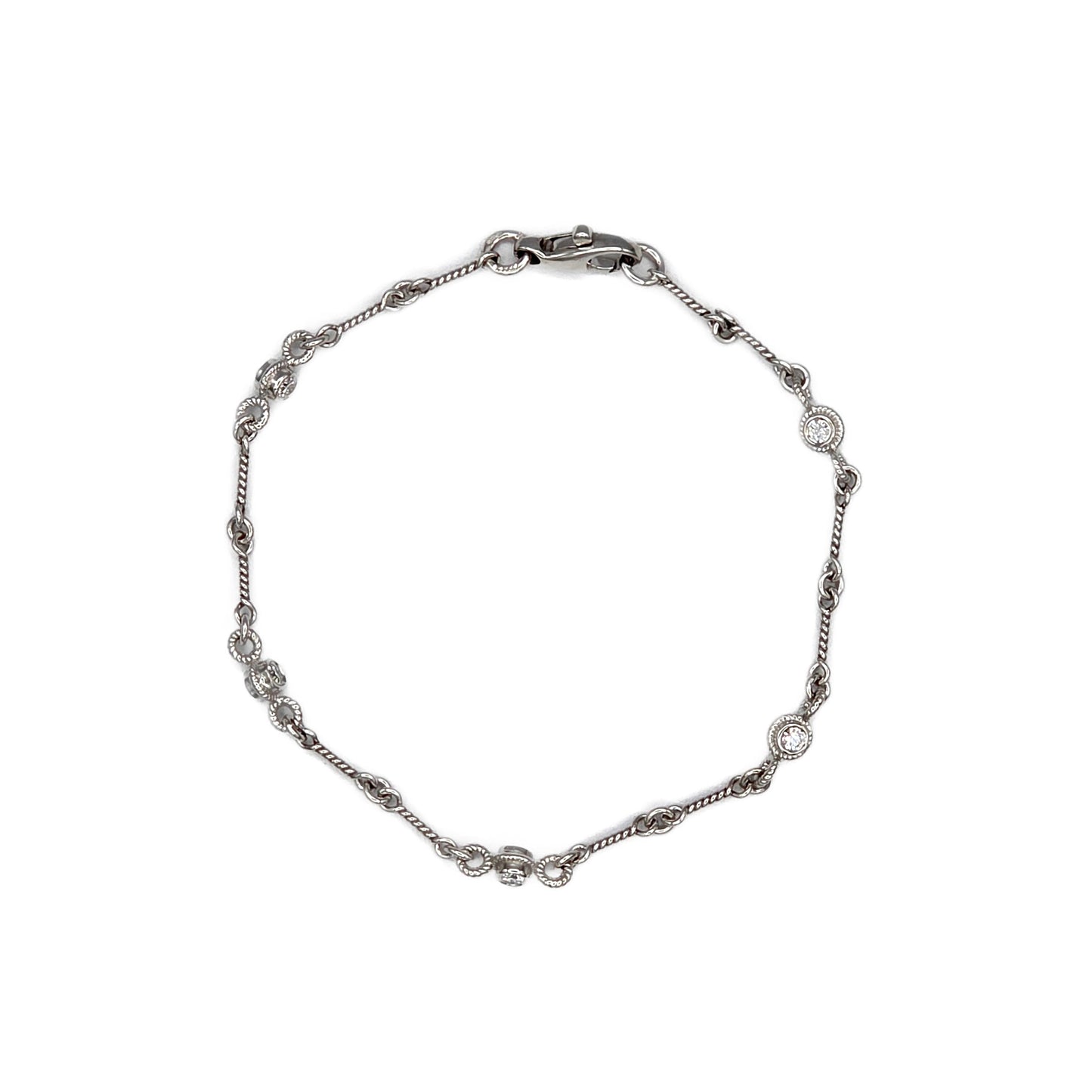 18K White Gold 0.35 Carat Diamond Bracelet