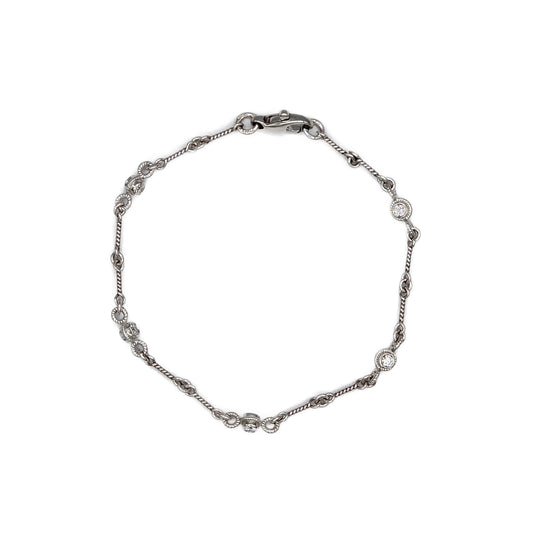 18K White Gold 0.35 Carat Diamond Bracelet
