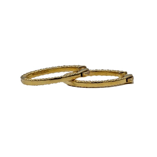 2.41 Carat Diamond Hoop Earrings in 14K yellow gold