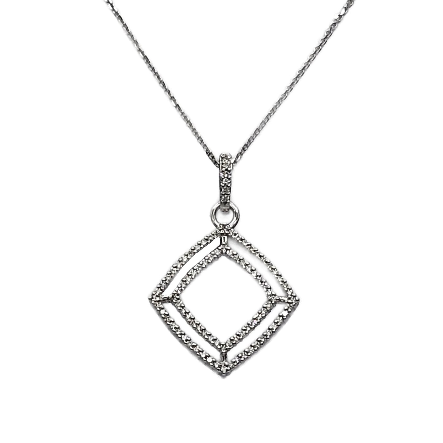 Diamond Pendant in 14K White Gold