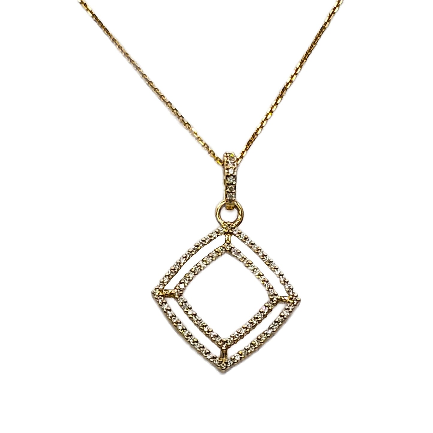 Diamond Pendant in 14K Yellow Gold