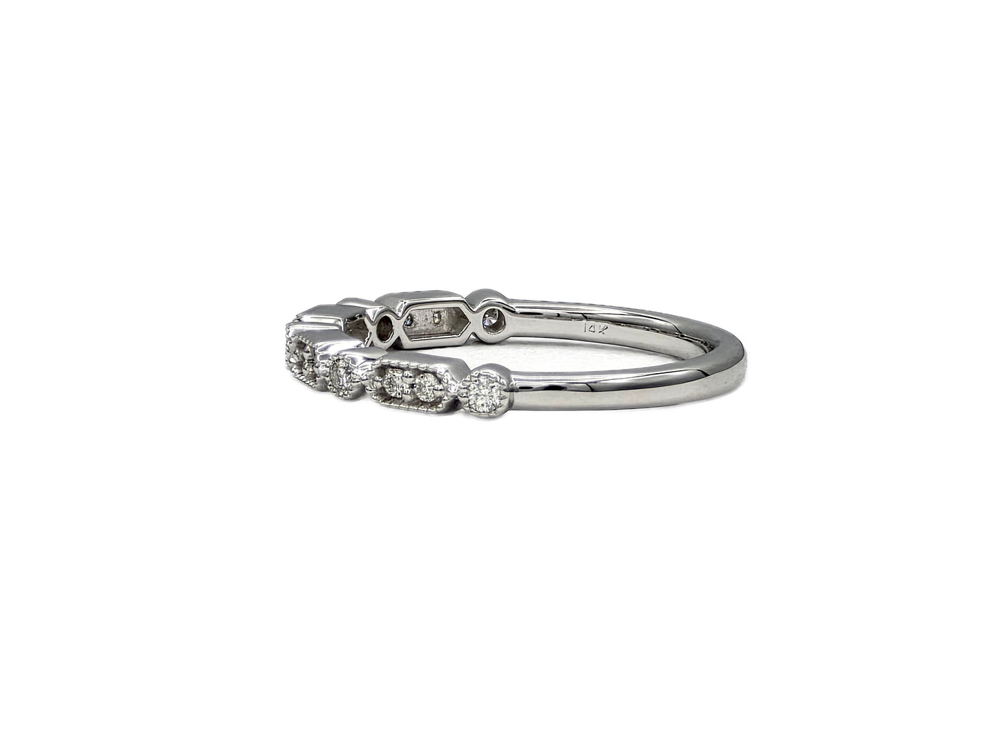 14K vintage diamond wedding bands