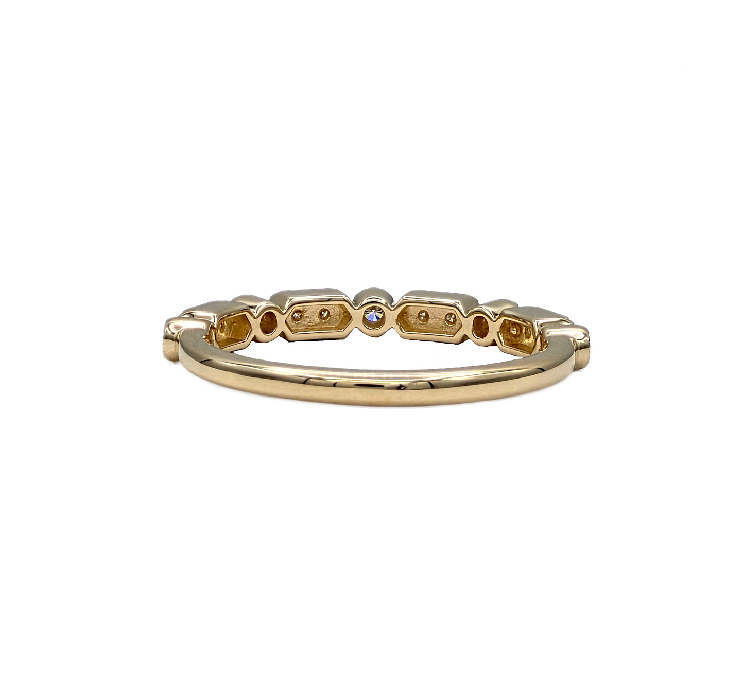 14K vintage diamond wedding bands