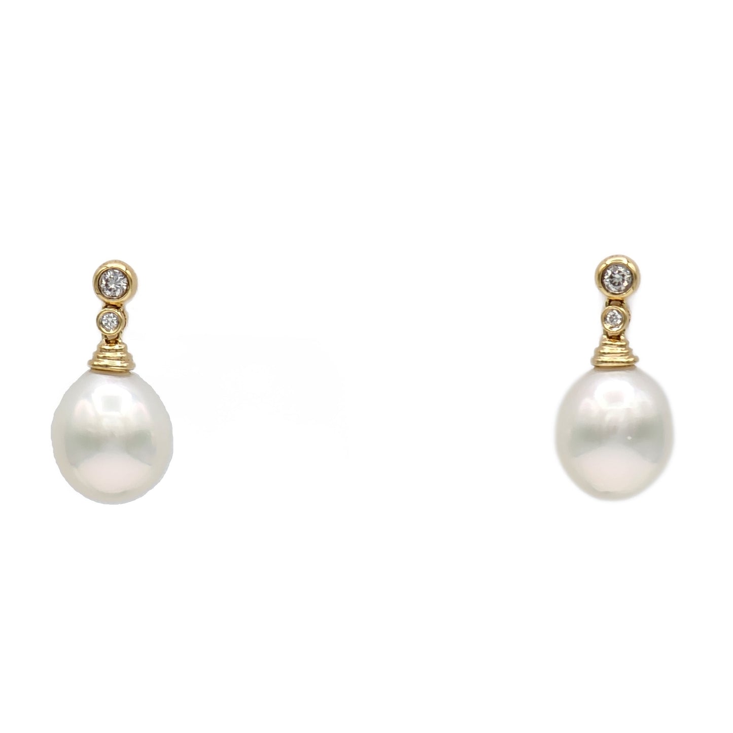 14K Yellow Gold South Sea Pearl Earrings