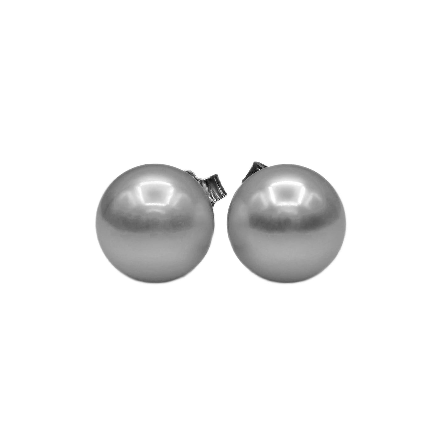 14K White Gold Akoya Pearl Stud Earrings