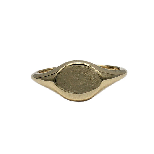 14K Yellow Gold Small Signet Ring