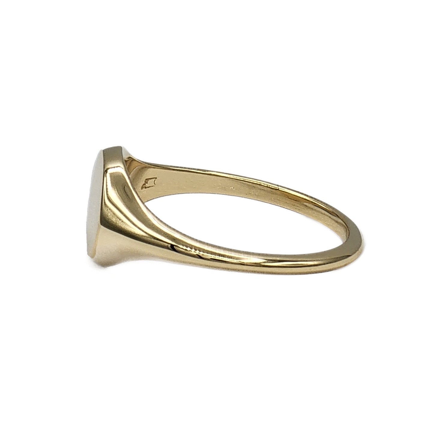 14K Yellow Gold Small Signet Ring