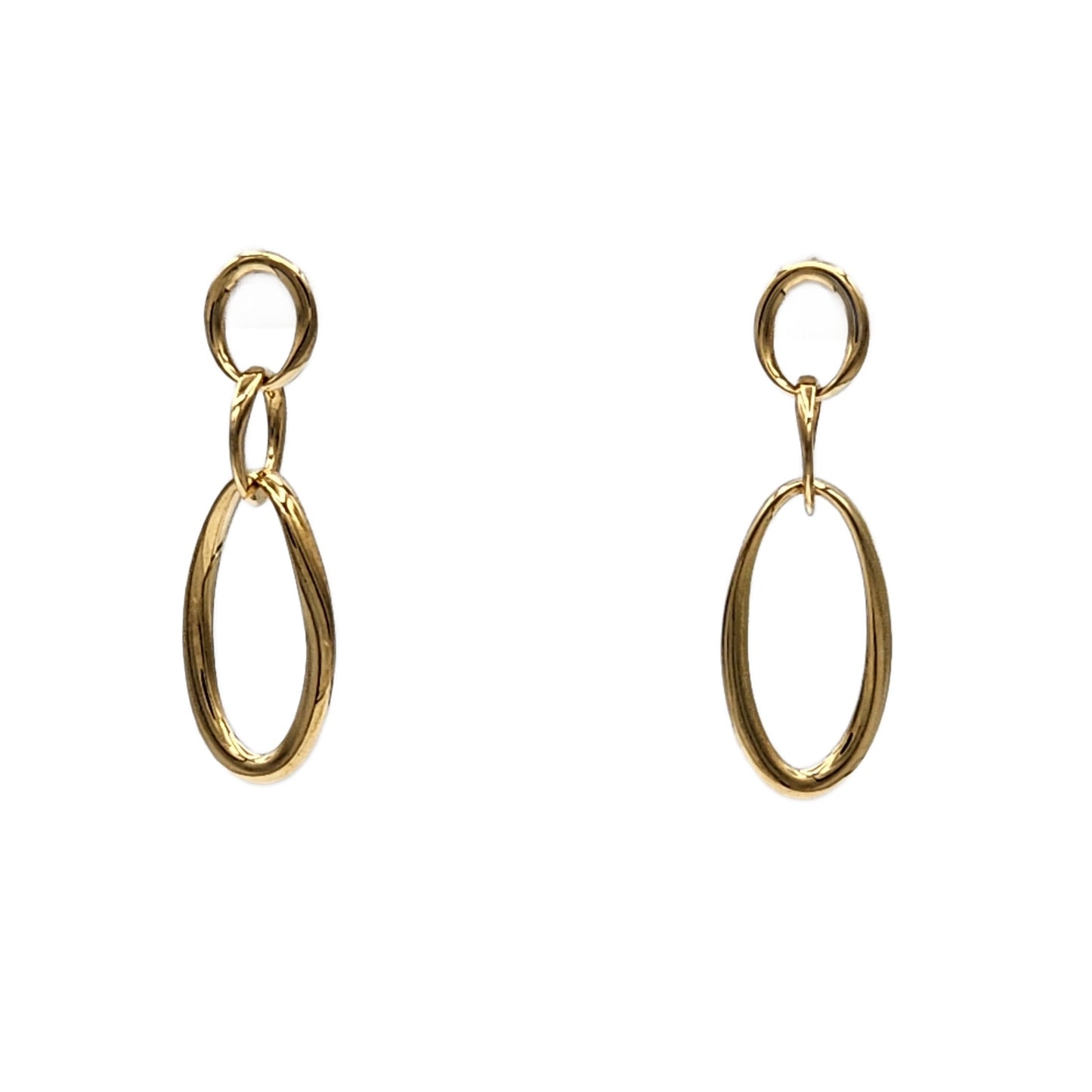 14K Yellow Gold Dangle Earrings