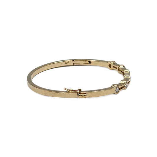 14K Yellow Gold 1.11 Carat Diamond Tennis Bracelet
