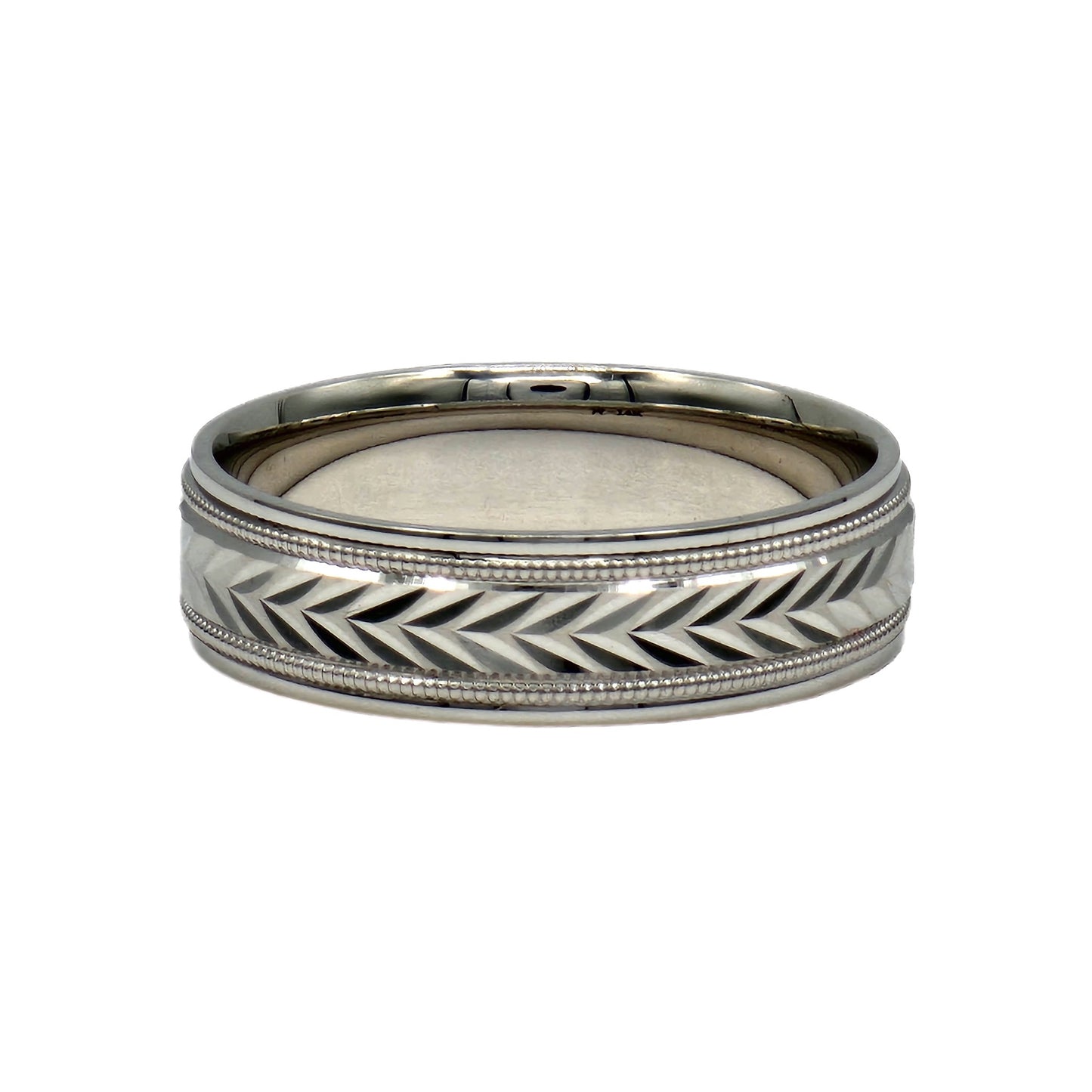 14K White Gold 6mm Comfort Fit Wedding Band