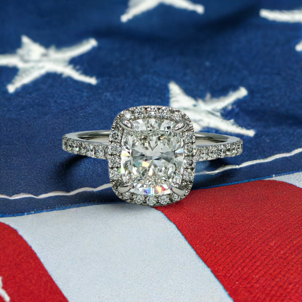 A photo of an engagement ring made by Heileman & Company Jewelers in Cincinnati Ohio