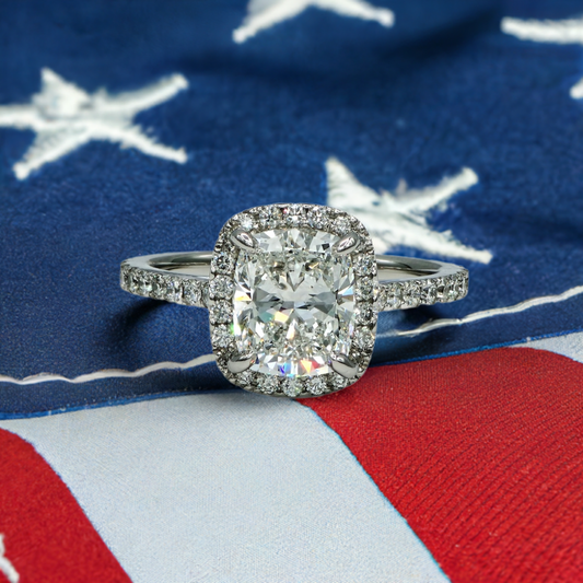 A photo of an engagement ring made by Heileman & Company Jewelers in Cincinnati Ohio