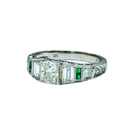 1.02 Carat Radiant Cut Diamond RIng by Whitehouse Brothers
