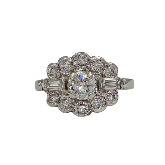 Whitehouse Brothers Diamond Ring in Platinum