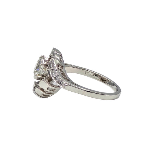 Retro Diamond Ring by Whitehouse Brothers in Platinum