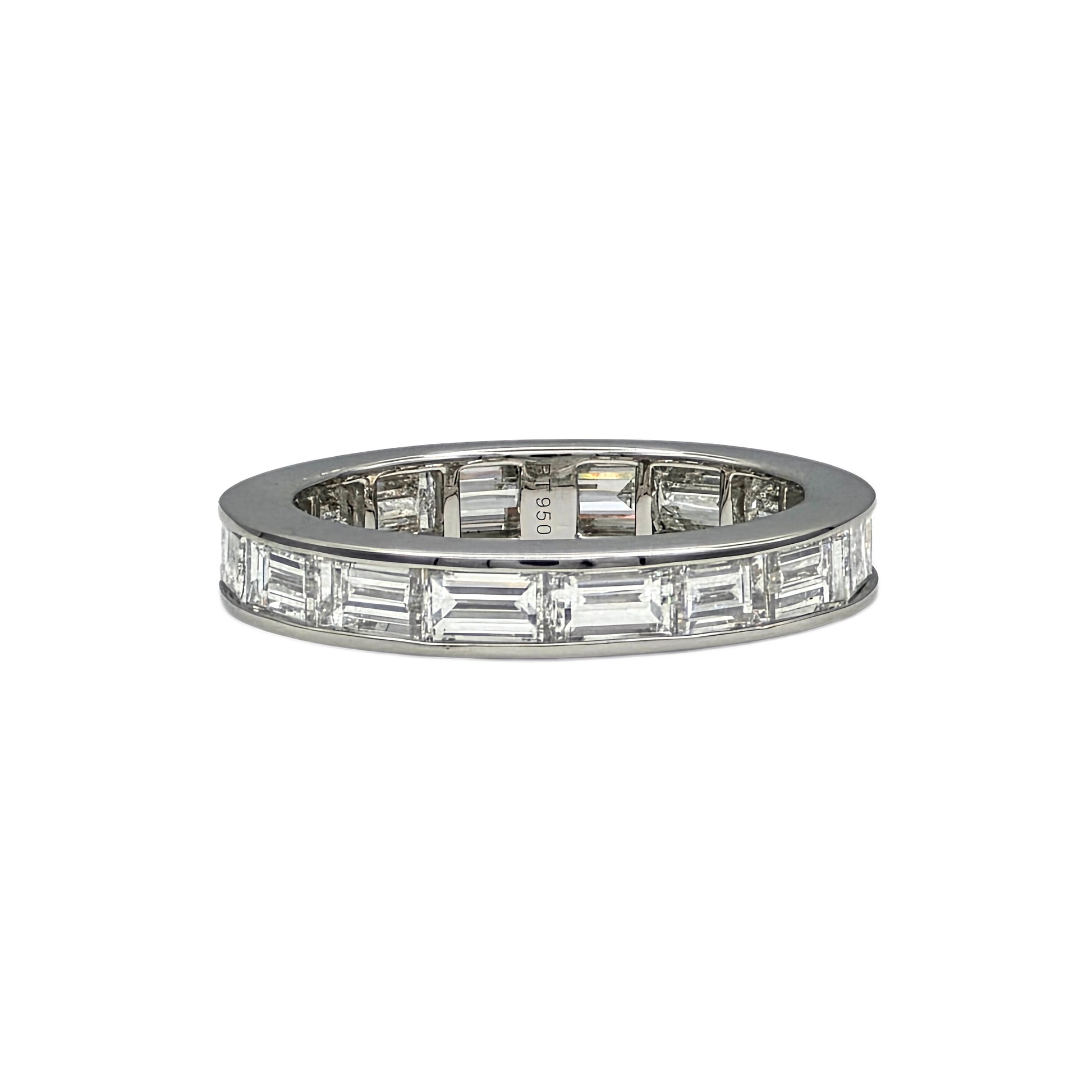 Platinum Baguette Diamond Eternity Band