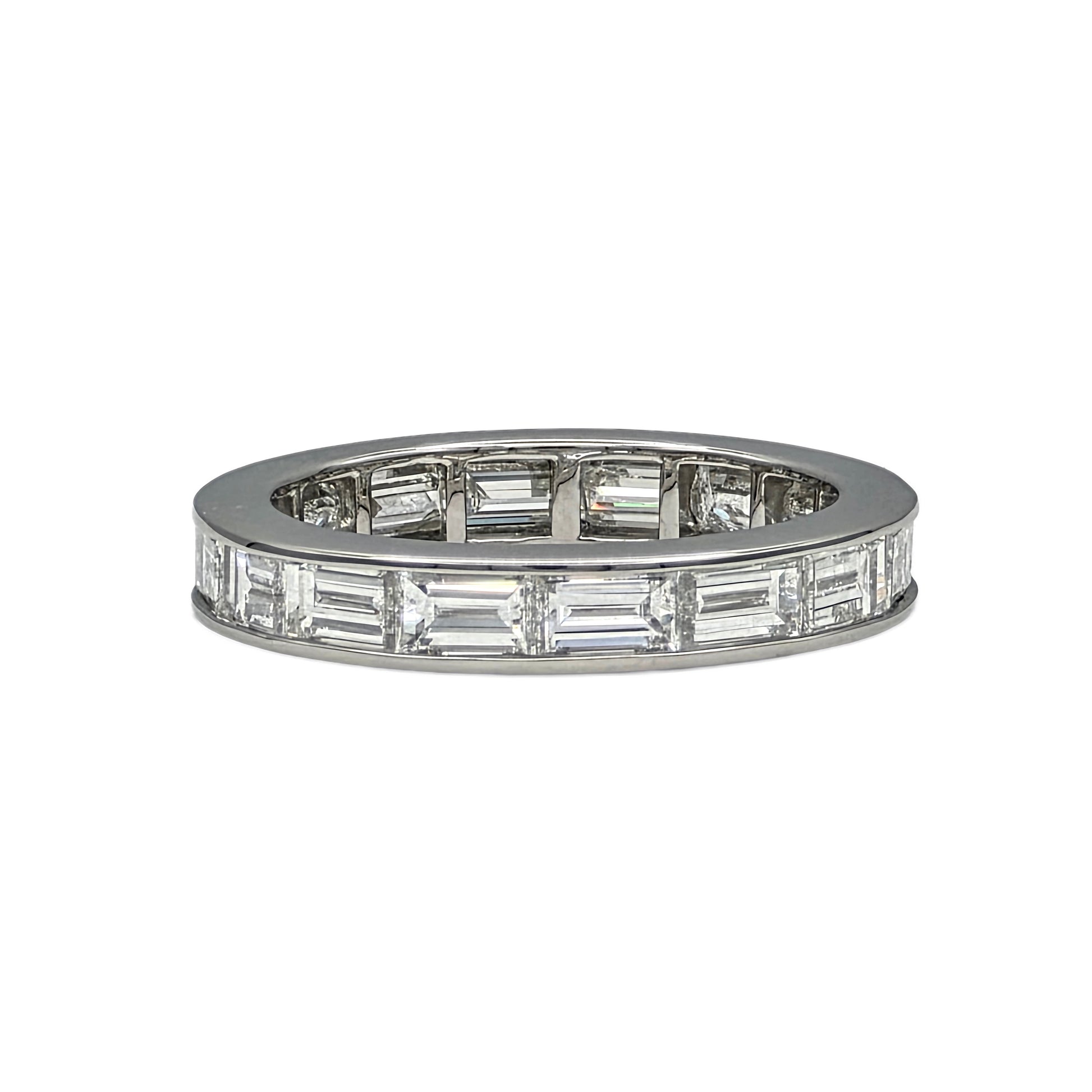 Platinum Baguette Diamond Eternity Band