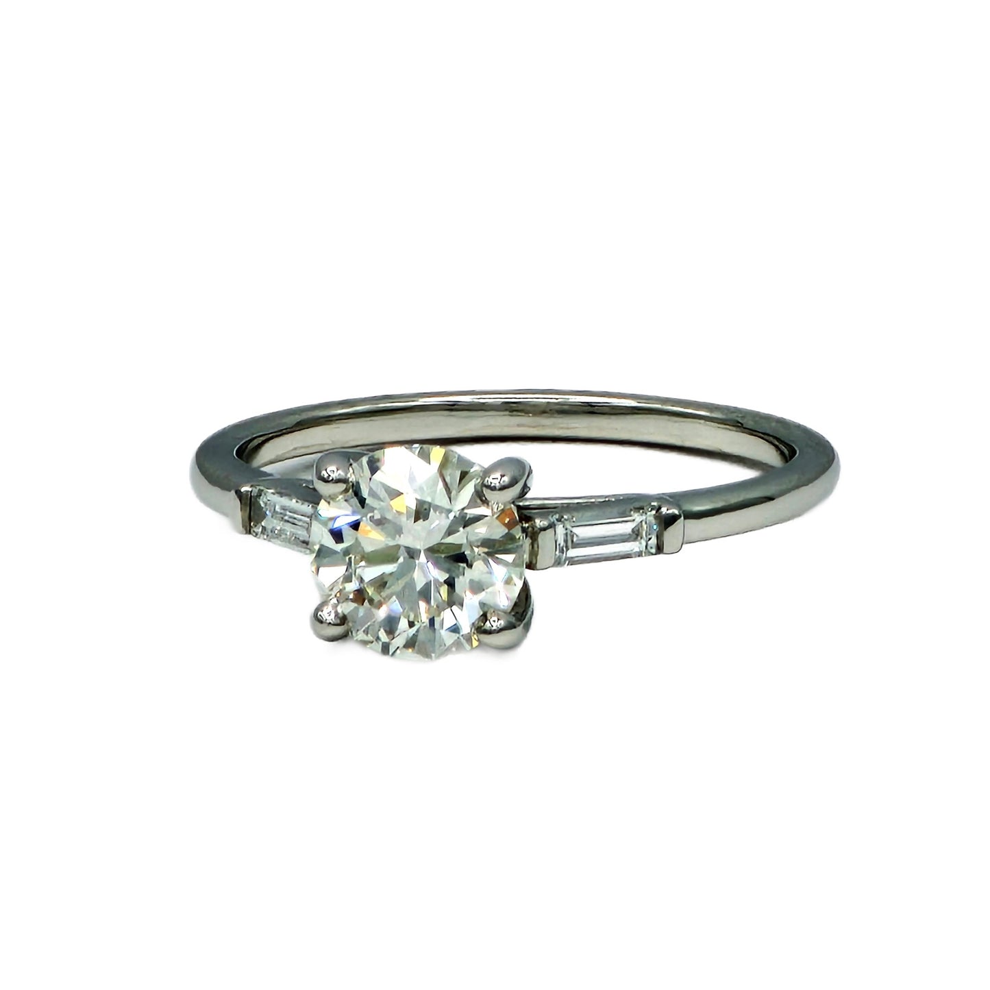 Platinum 1.19 Carat Round Diamond Ring