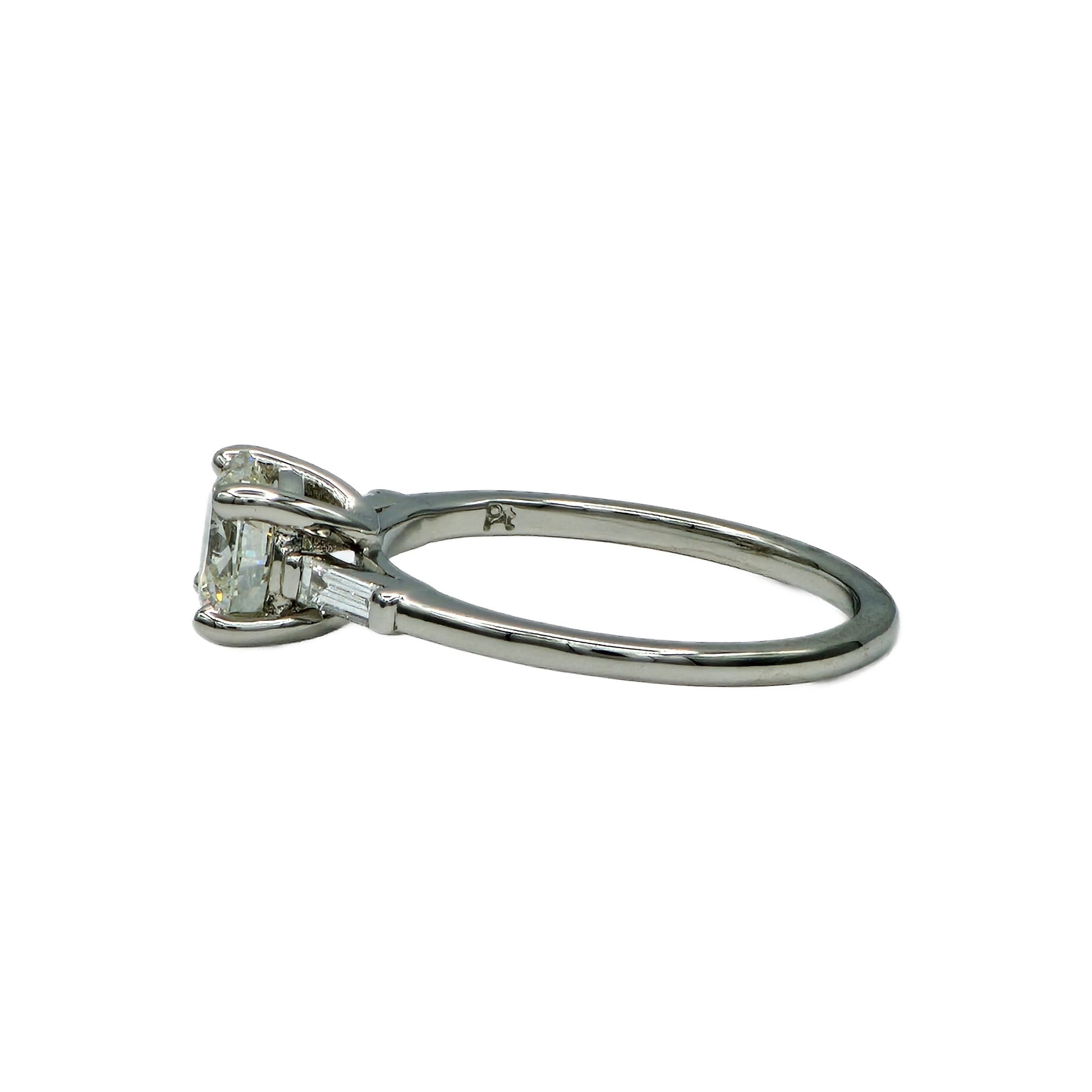 Platinum 1.19 Carat Round Diamond Ring