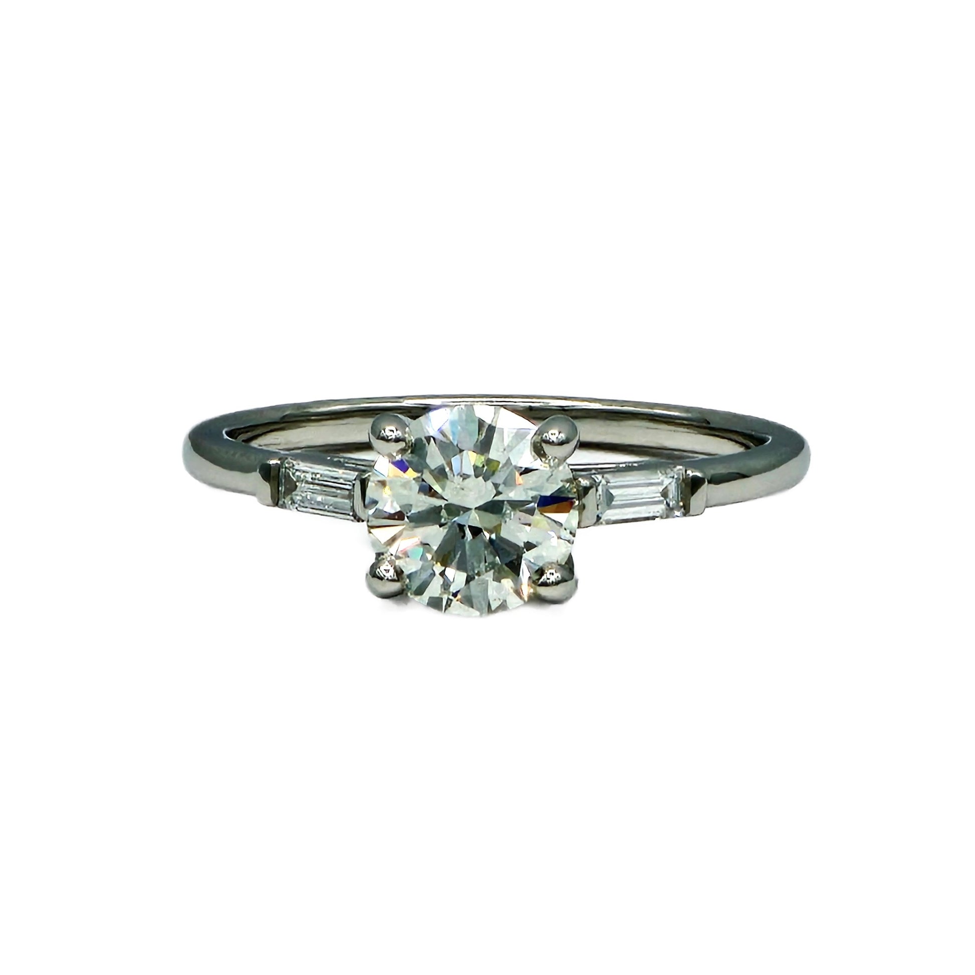 Platinum 1.19 Carat Round Diamond Ring