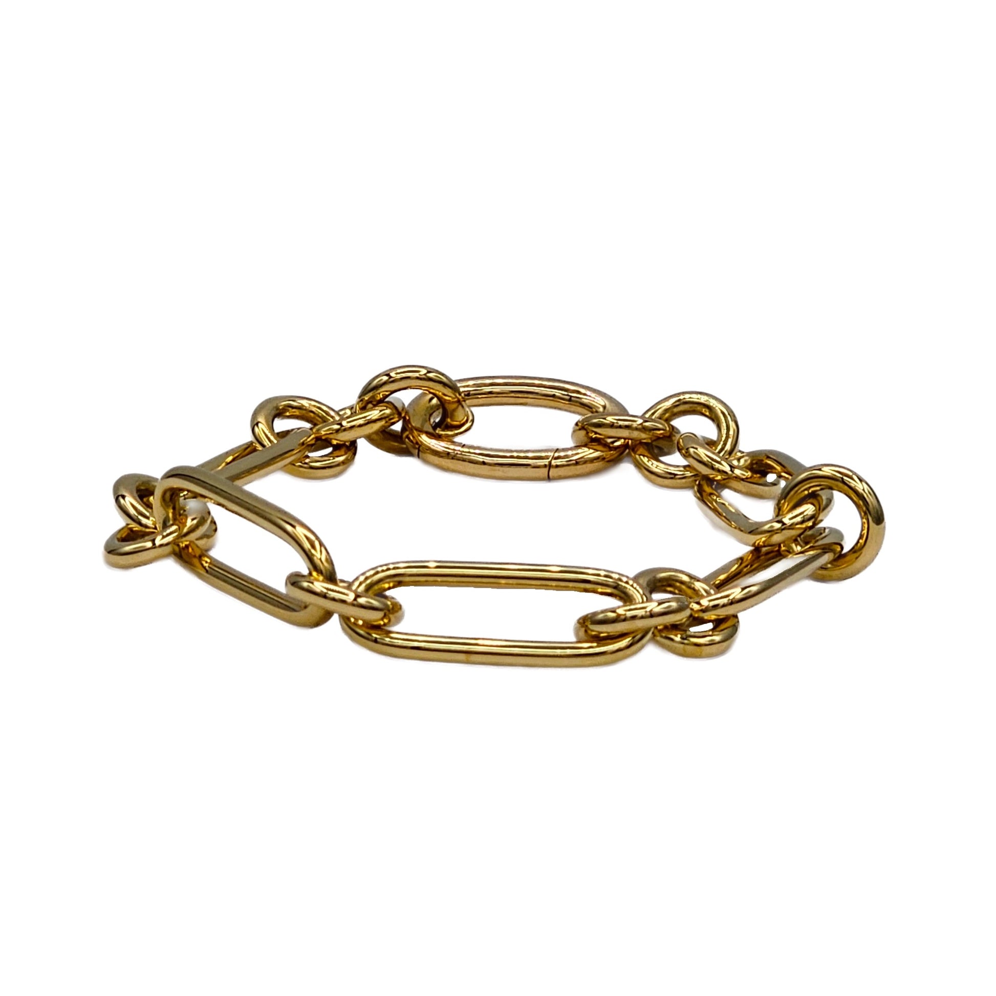 14K Yellow Gold Mixed Fancy Link Bracelet
