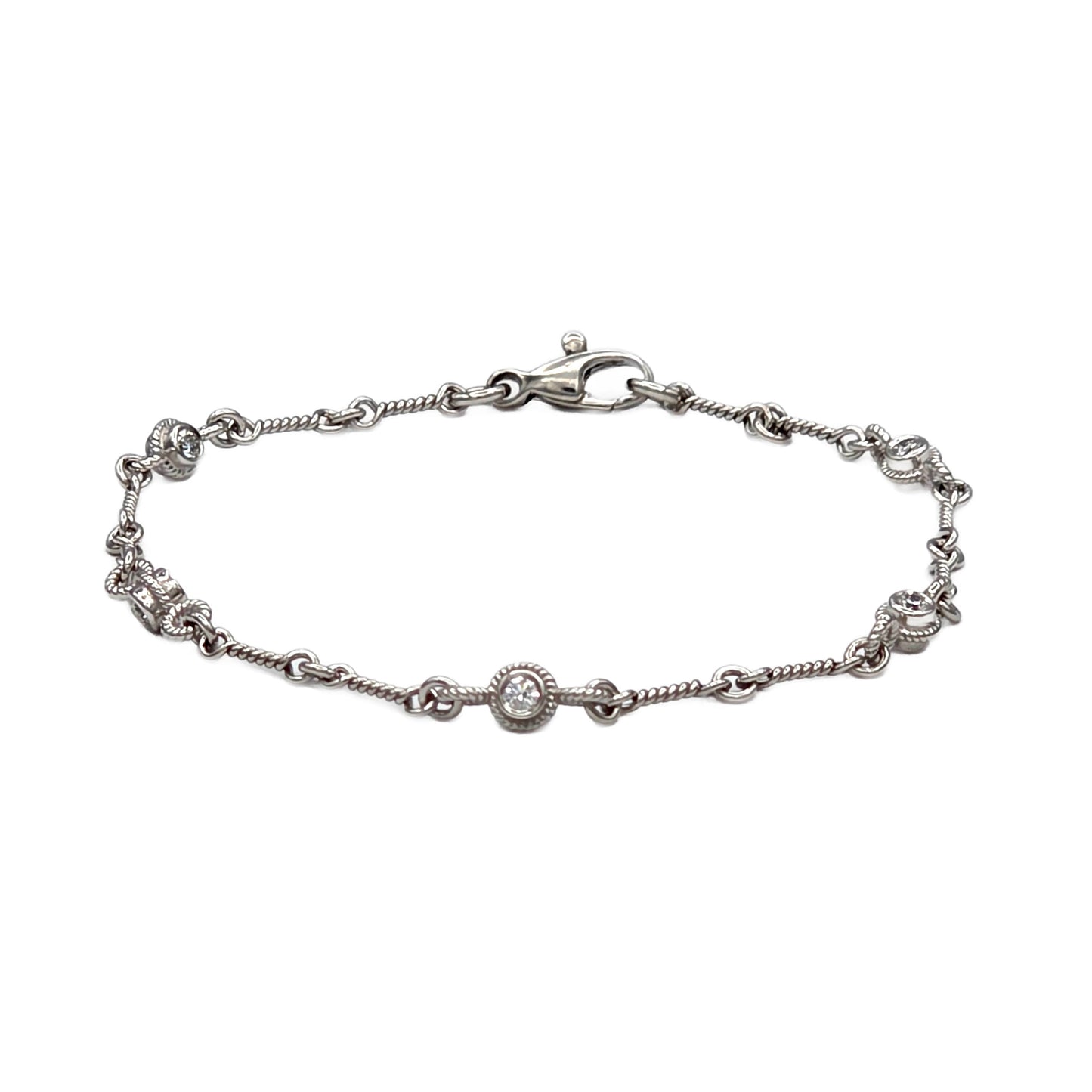 18K White Gold 0.35 Carat Diamond Bracelet