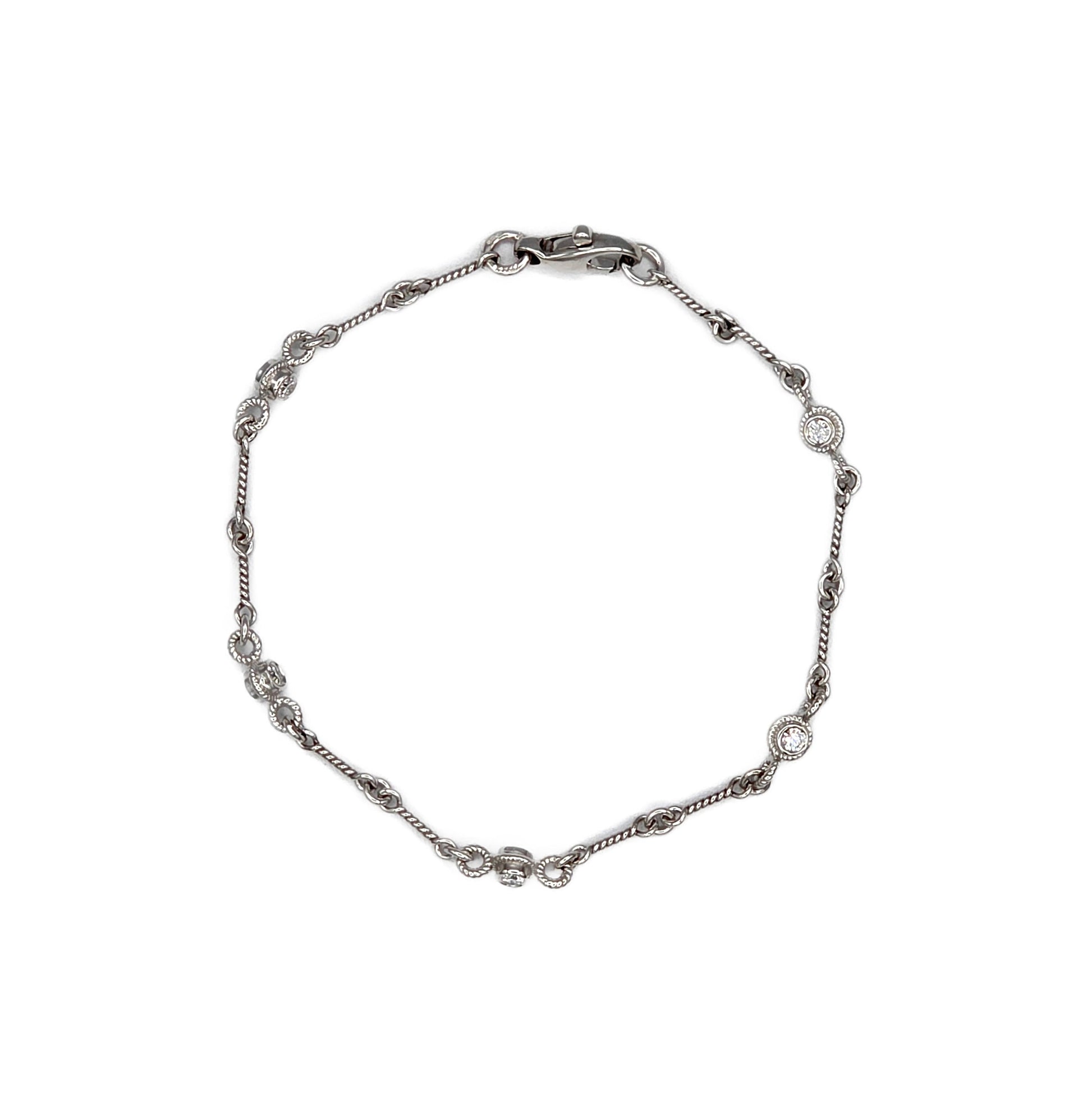 18K White Gold 0.35 Carat Diamond Bracelet