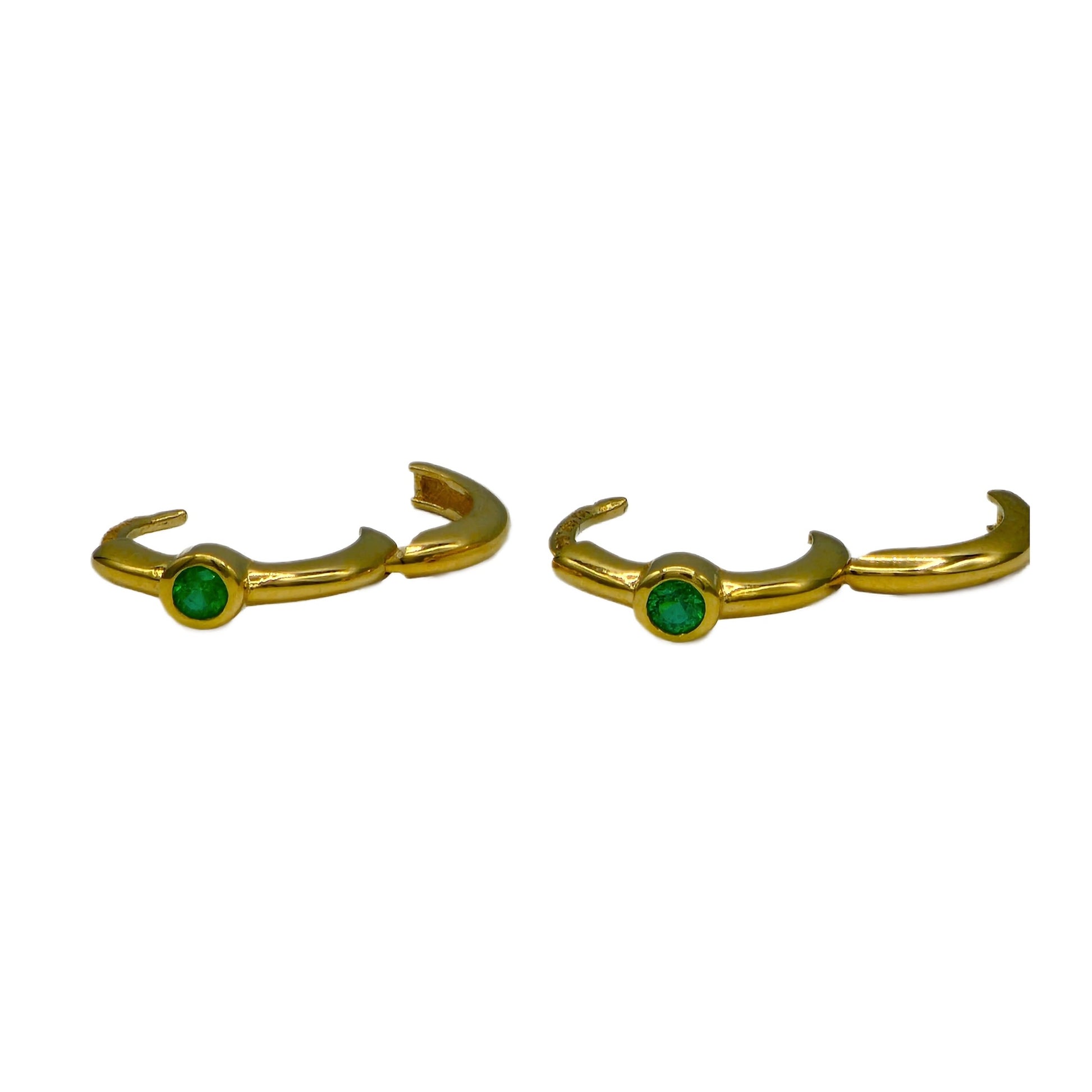 Emerald Hoop Earrings