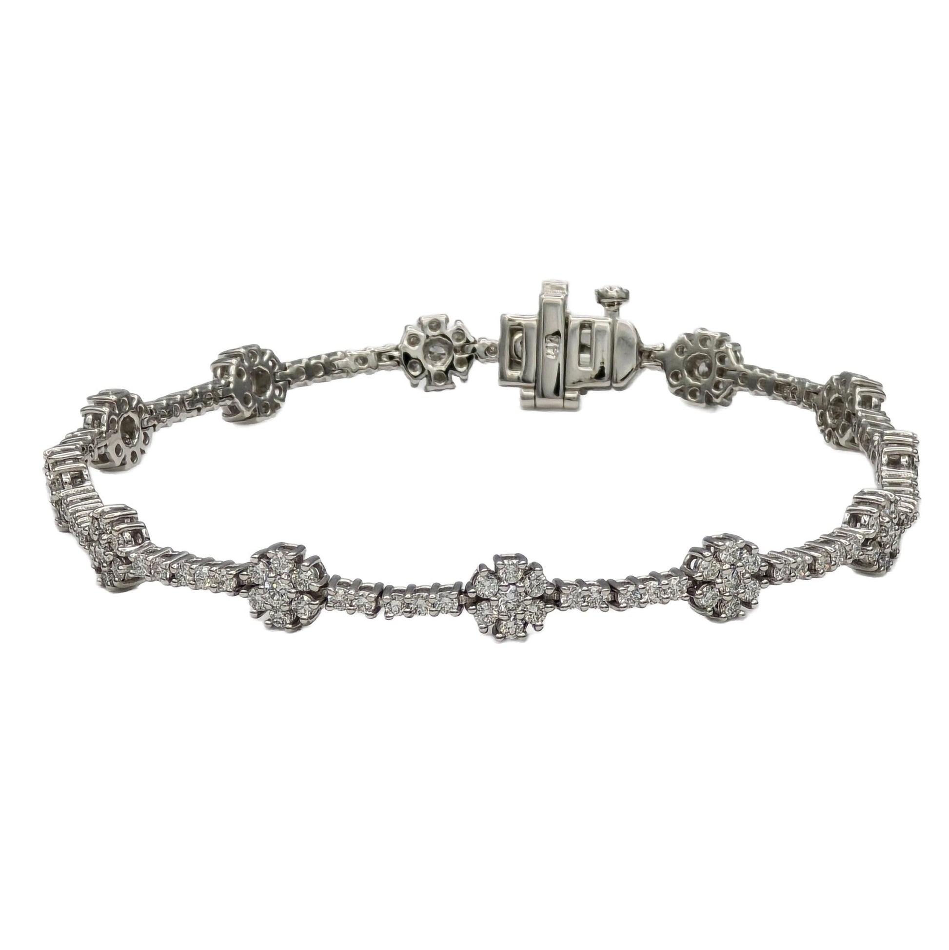 2.44 Carat Total weight Diamond Bracelet