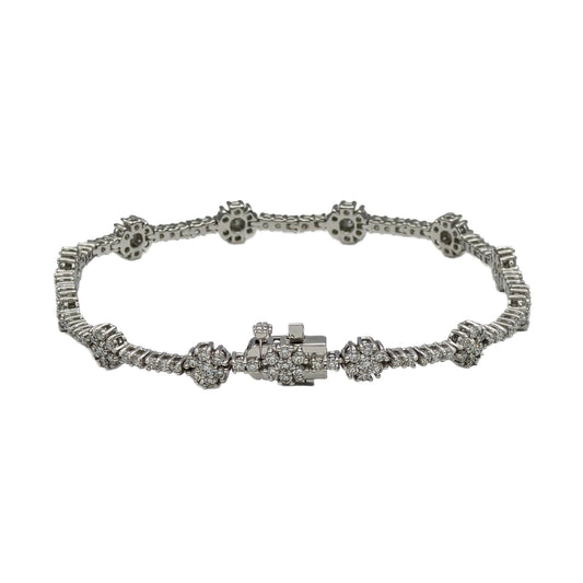2.44 Carat total weight diamond bracelet in 14K white gold