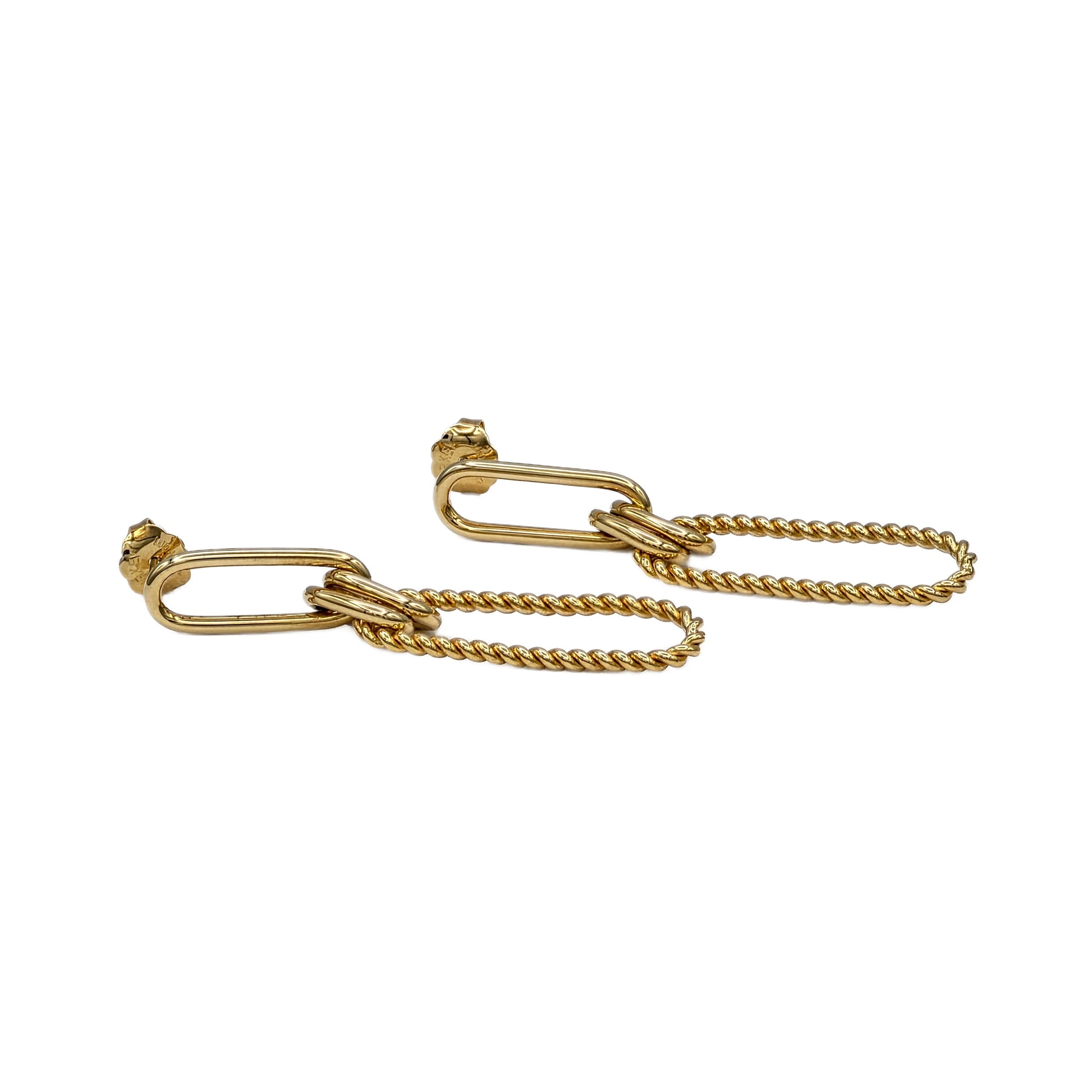 14K Yellow Gold Dangle Earrings