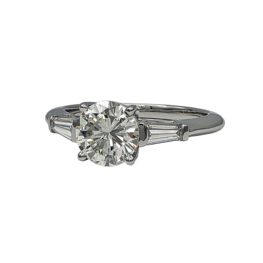 Diamond ring with a white background