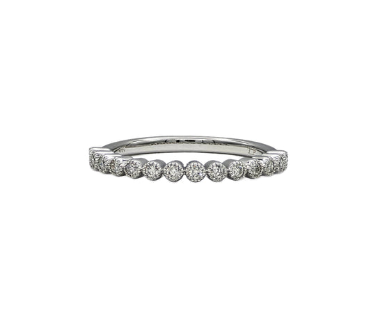 14K Bezel Set Round Diamond Band