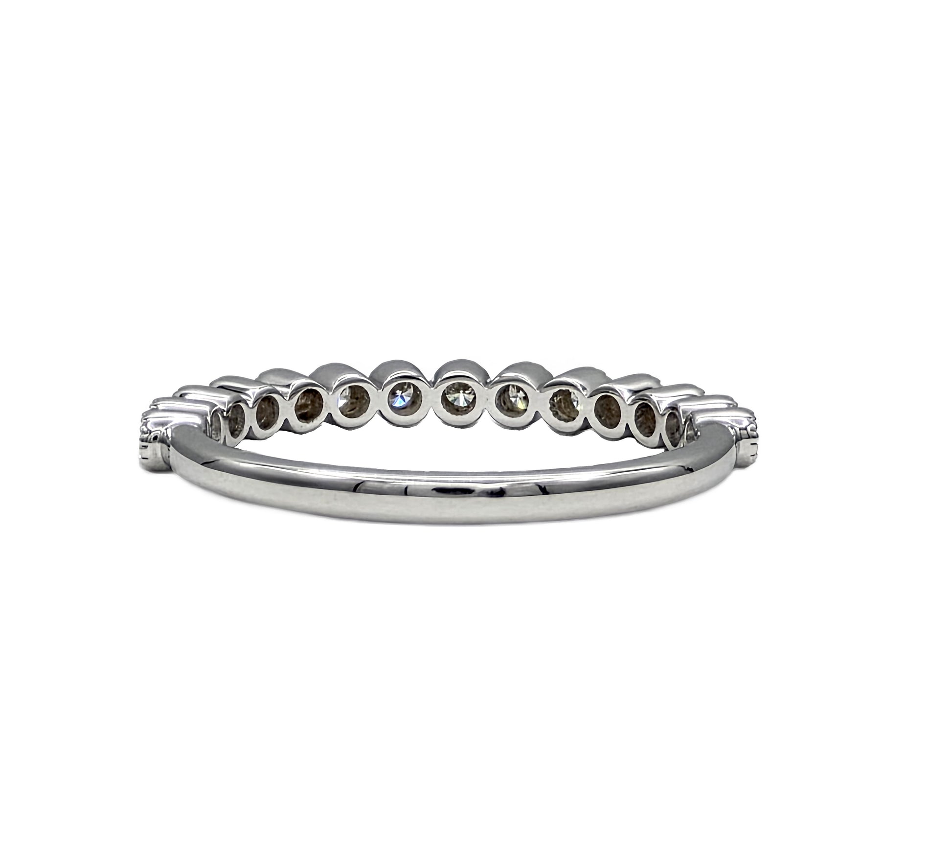 14K Bezel Set Round Diamond Band