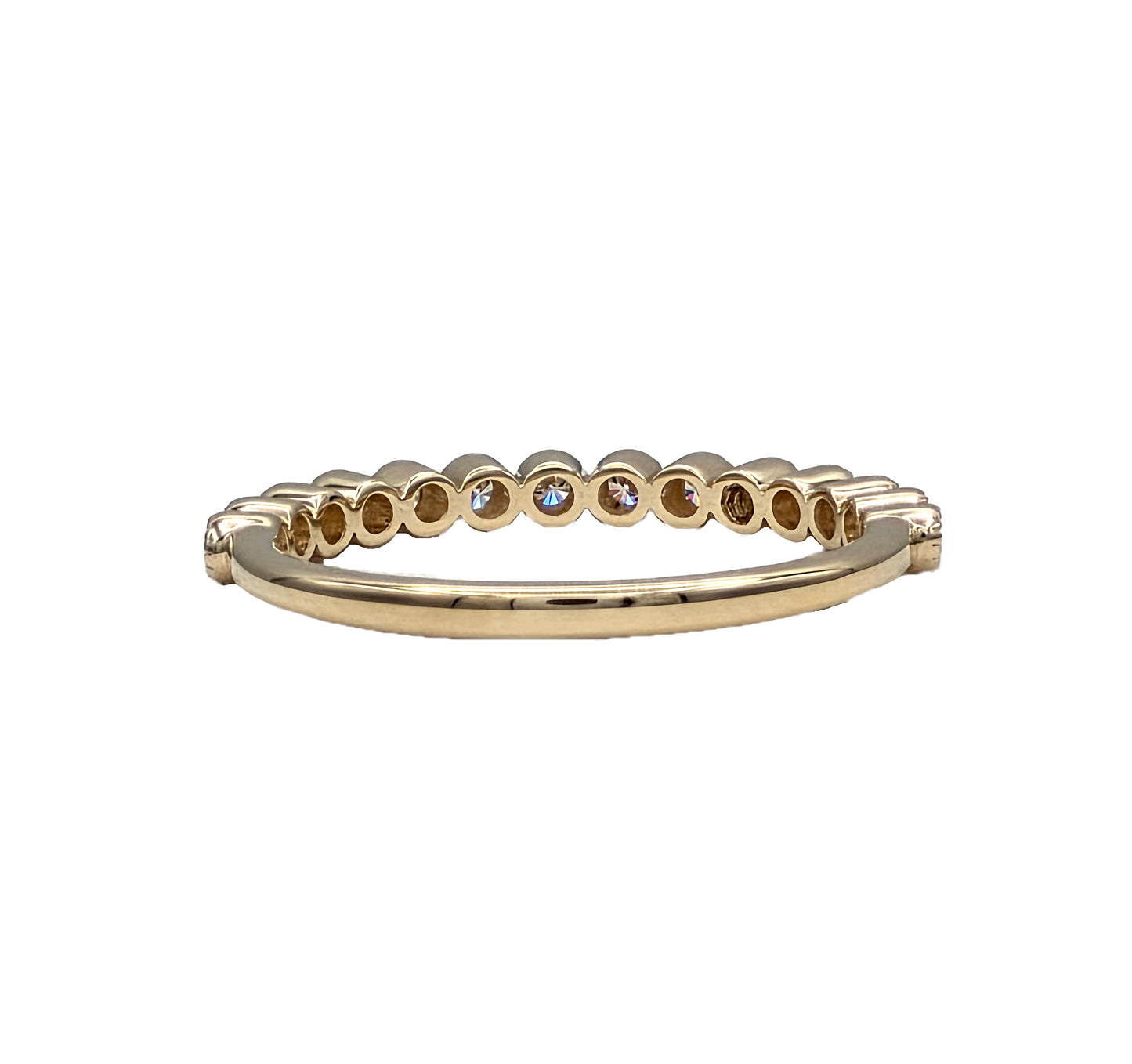 14K Bezel Set Round Diamond Band