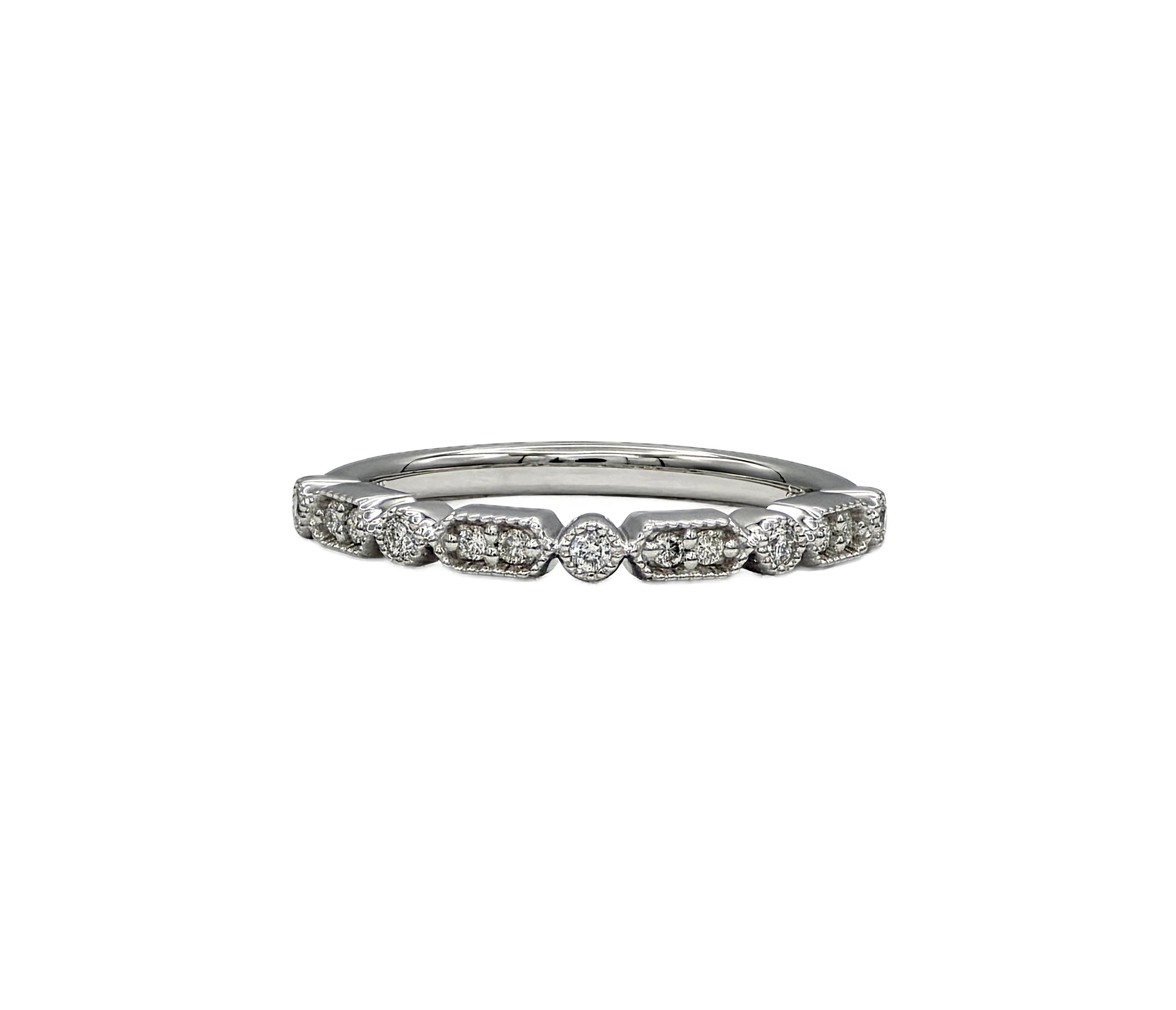 14K vintage diamond wedding bands