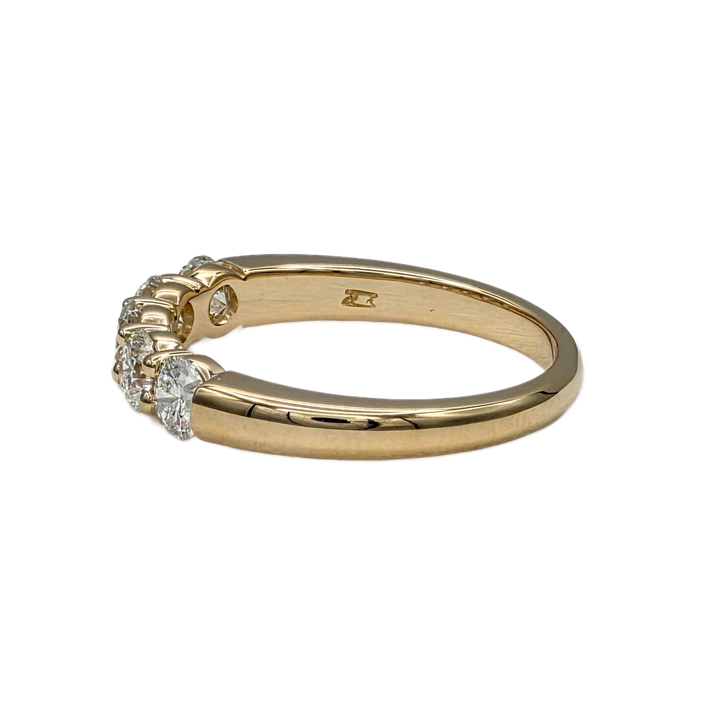 5=1.00 Carat Total Weight Shared Prong Band in 14K Yellow Gold