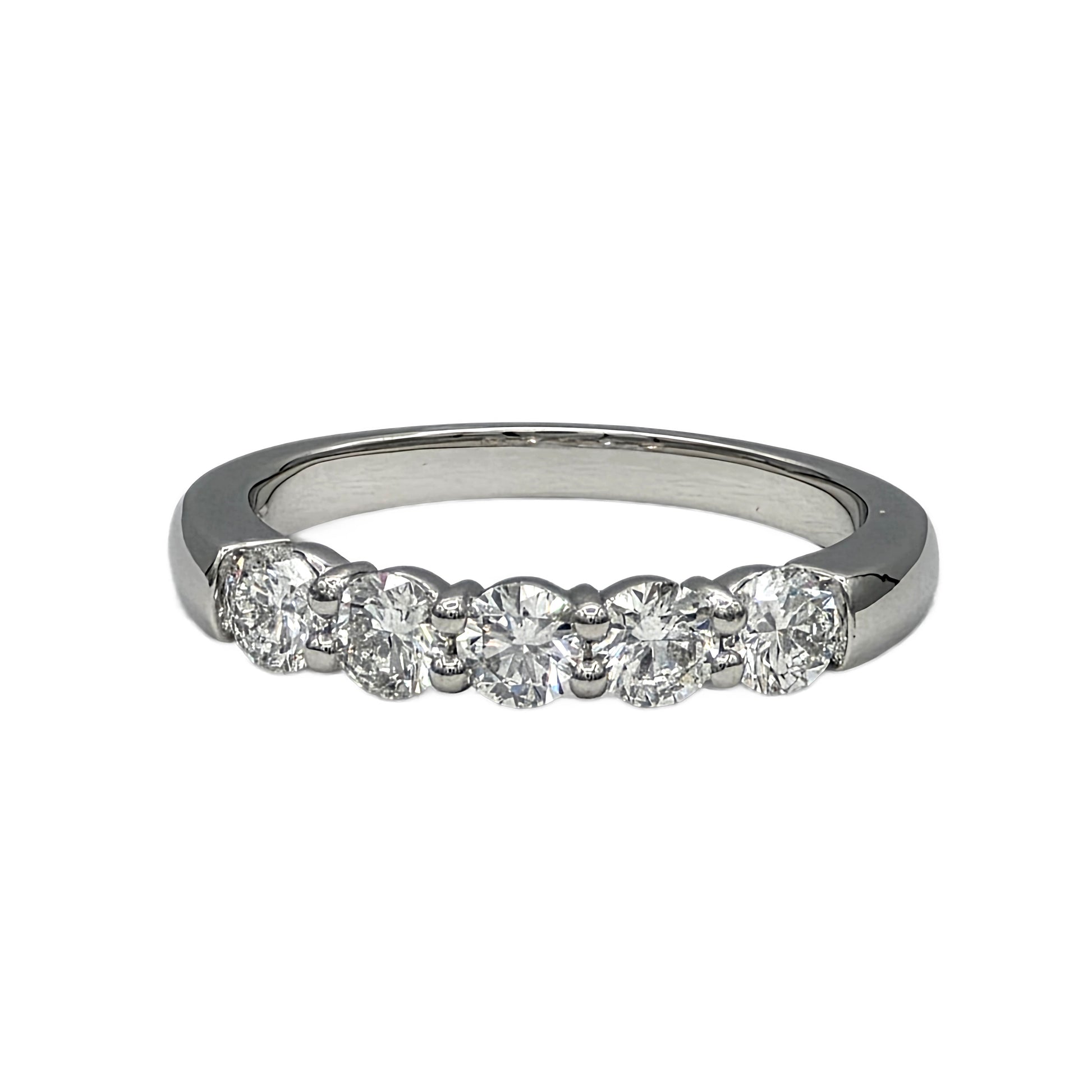5=1.00 Carat Total Weight Shared Prong Band in Platinum