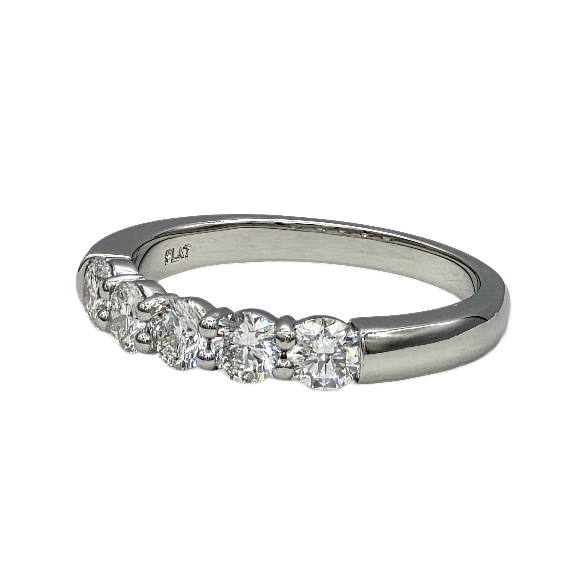 5=1.00 Carat Total Weight Shared Prong Band in Platinum