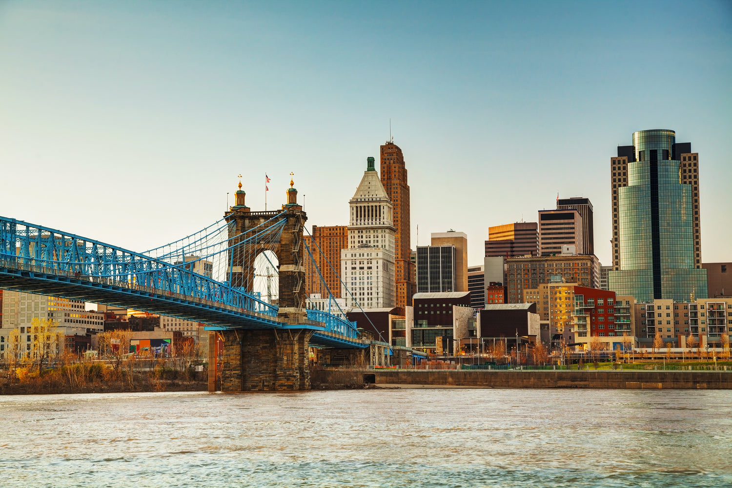 A photo of cincinnati Ohio's riverfront