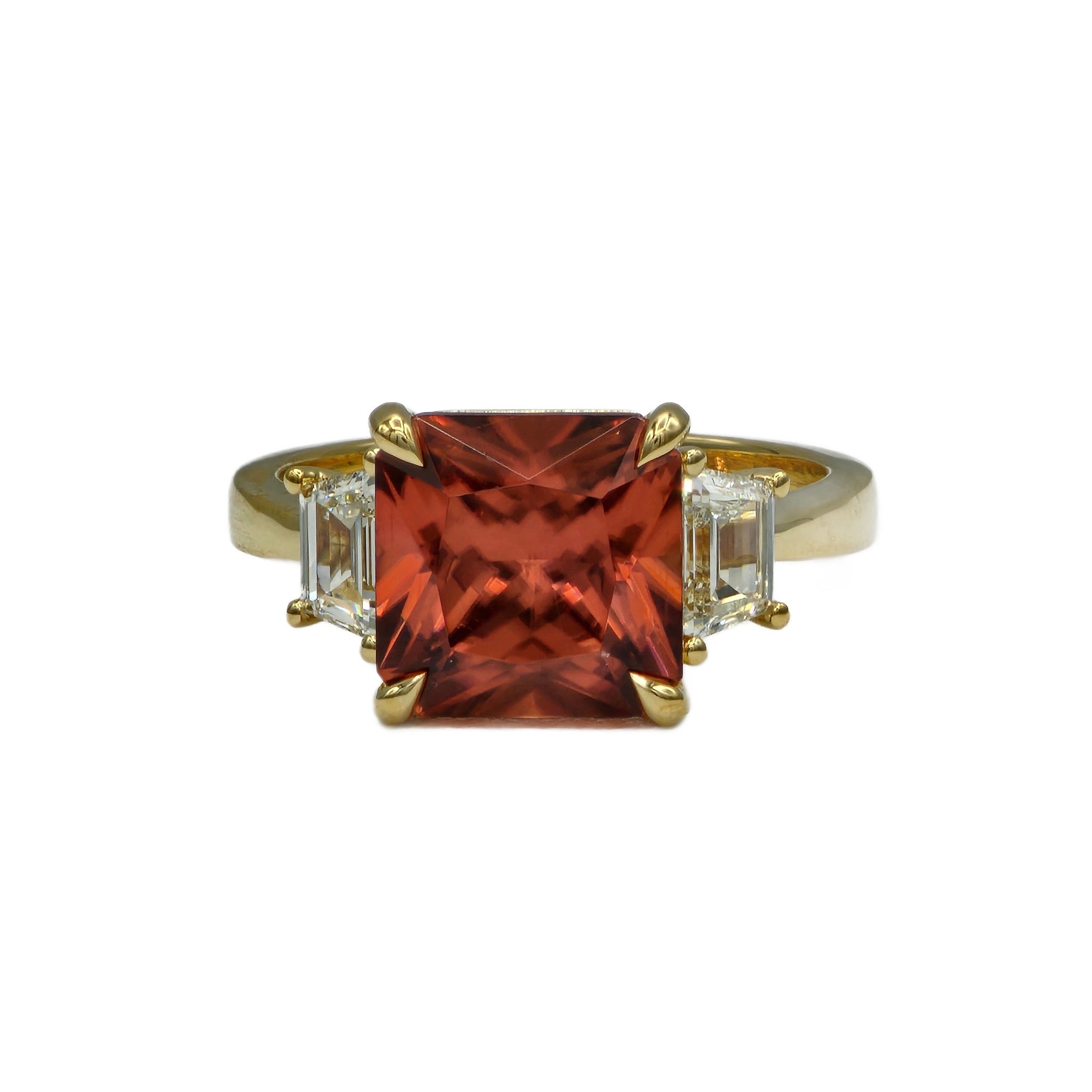 Buy Brazilian Citrine and White Zircon Ring in 14K Yellow Gold Over  Sterling Silver (Size 6.0) 1.25 ctw at ShopLC.