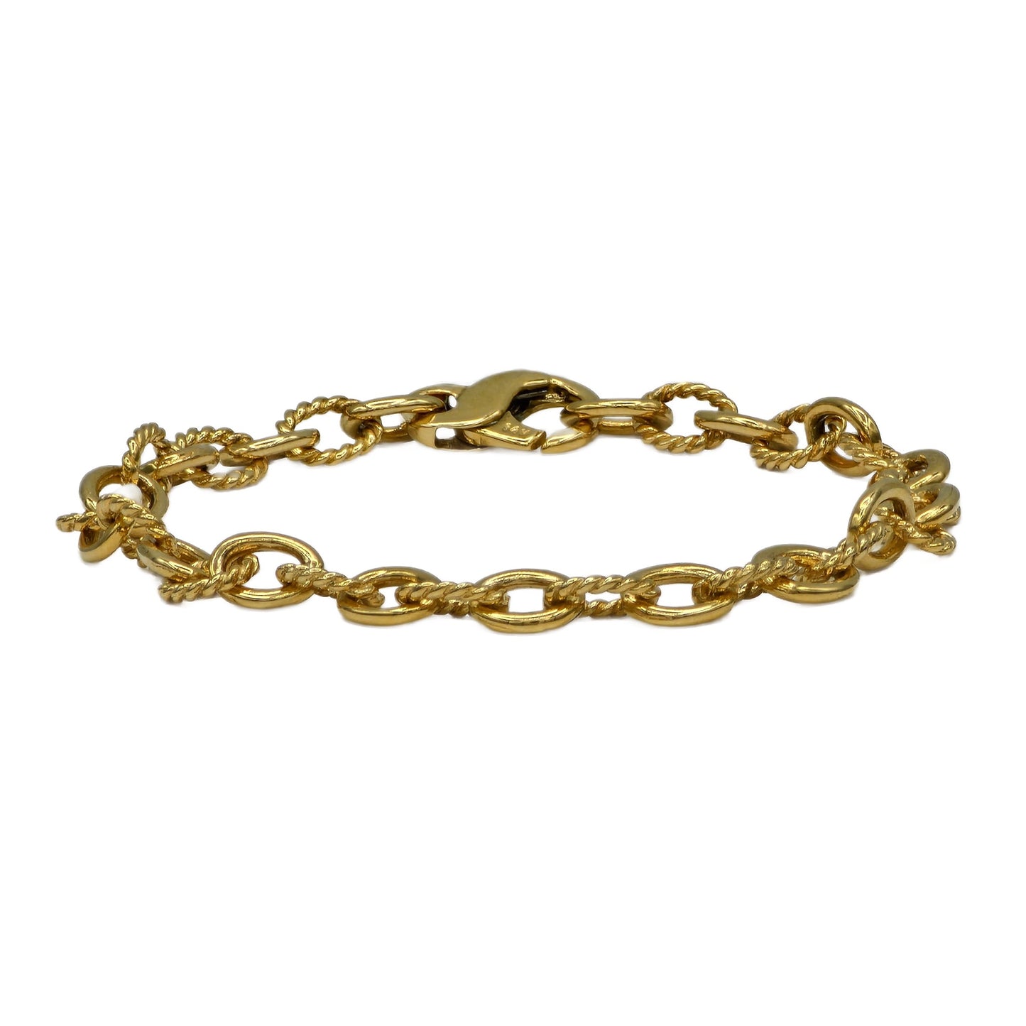 14K Yellow Gold Fancy Link Bracelet