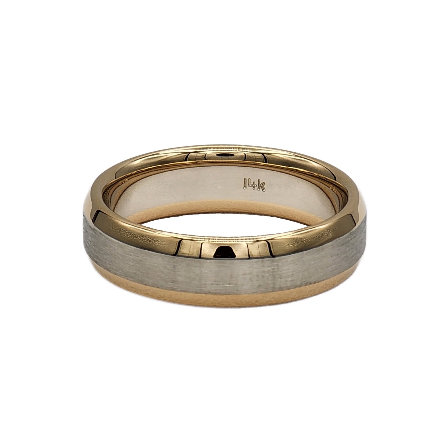 14K Two-Tone Comfort Fit Wedding Band