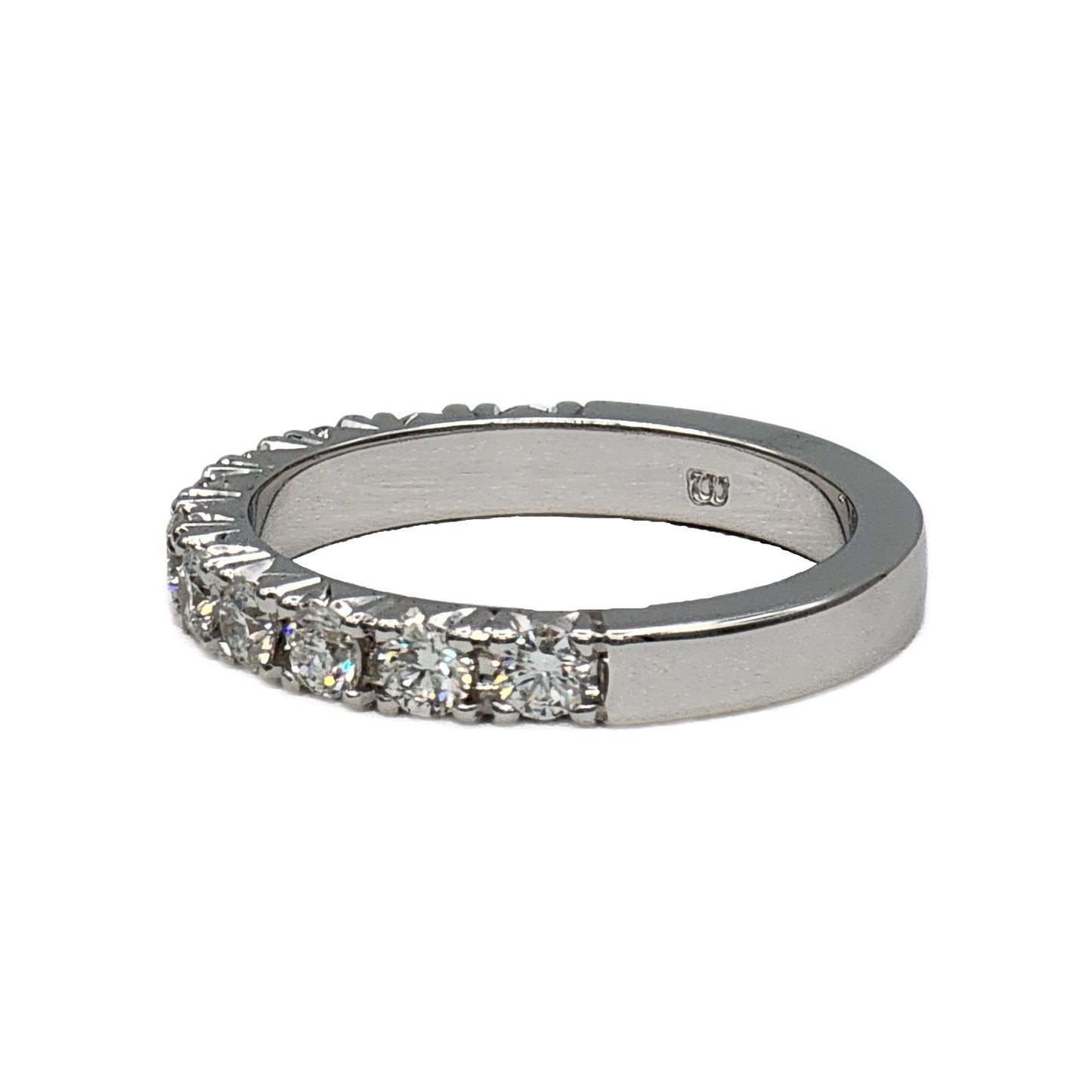 11=0.77 Carat Total Weight Round Brilliant Cut Diamond Band in 14K White Gold