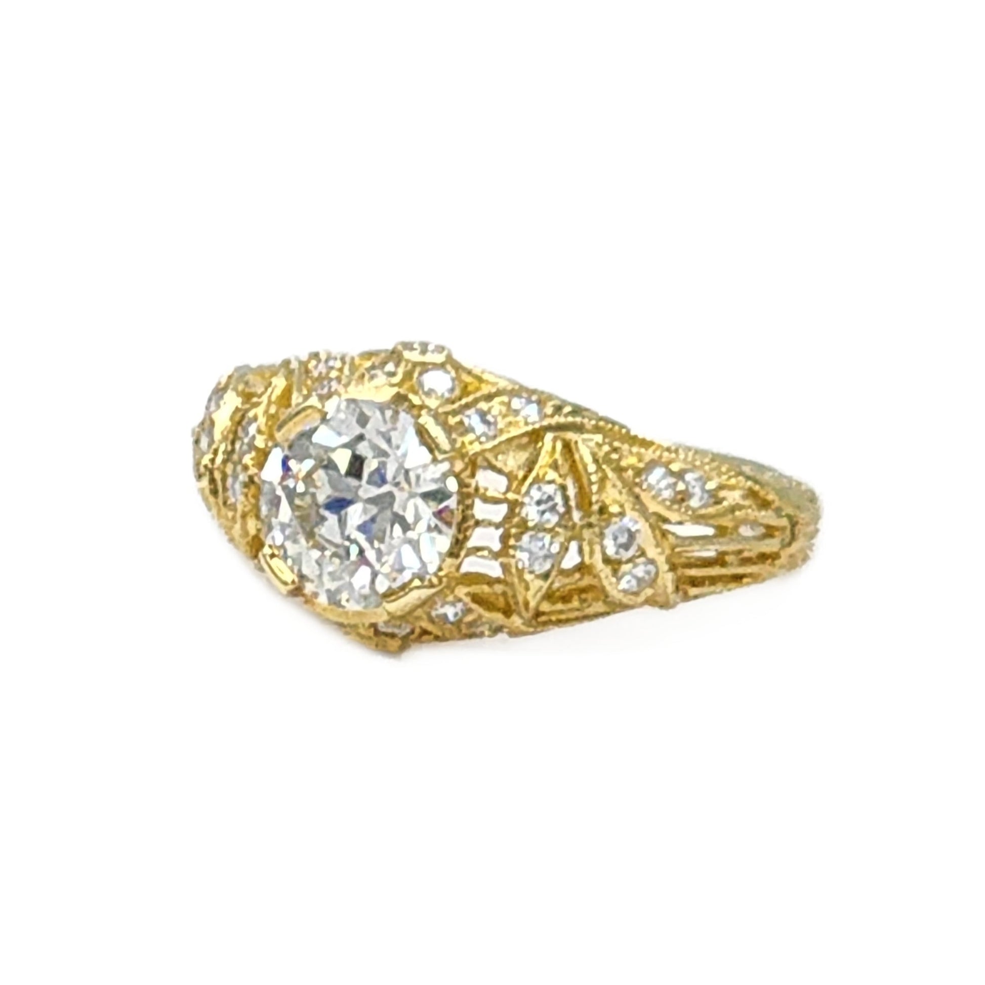 Ct J/SI2 European Diamond in 18K Yellow Gold Whitehouse