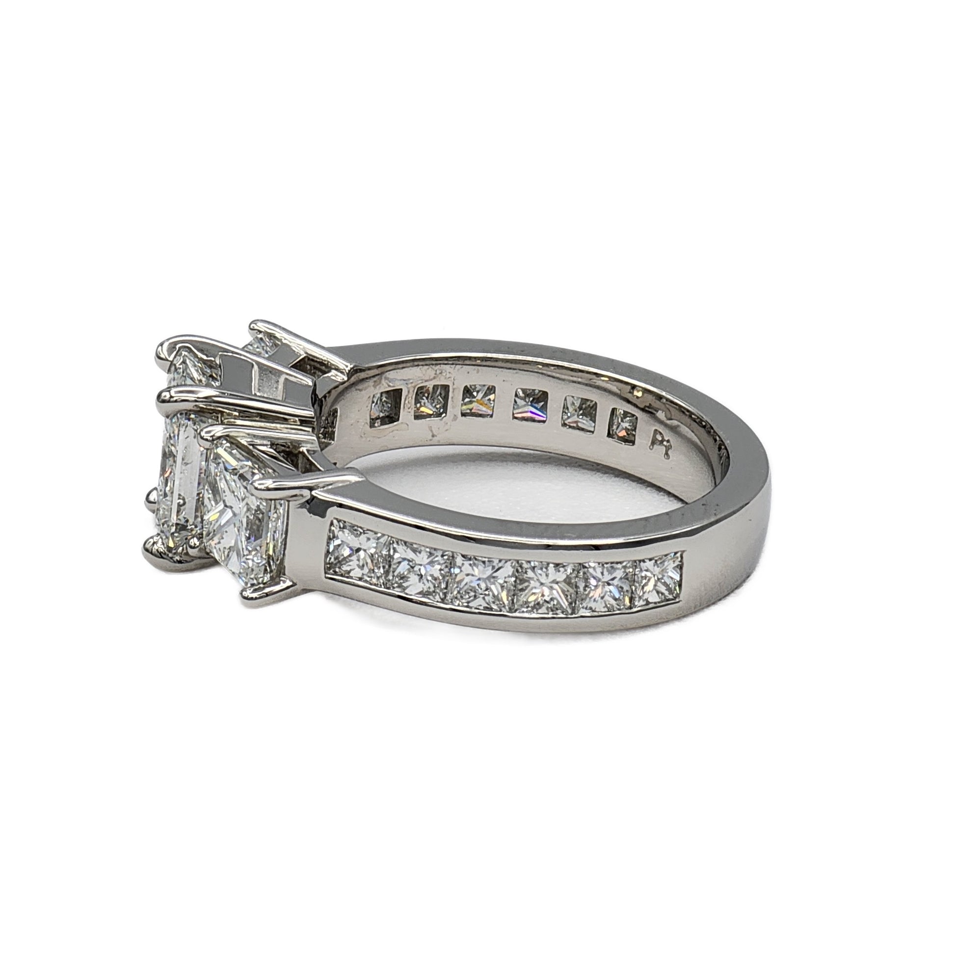 Platinum 1.78 Carat Radiant Cut Diamond Ring